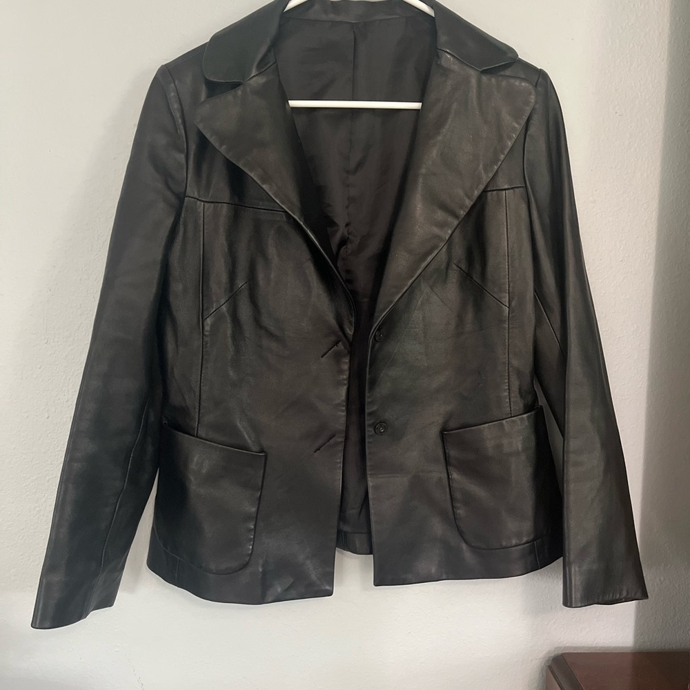 Classic Black Faux Leather Jacket